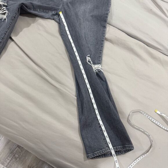 Candiani Denim‎ Milan black distressed straight jeans 14 32R - Picture 3 of 5